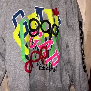 DSQUARED2 Gray Graphic Crewneck Sweater